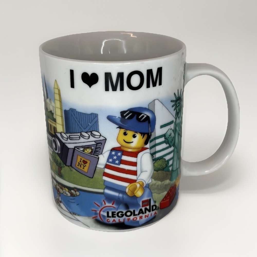 LEGO 2011 Legoland California‎ Personalized Name Coffee Cup Mug I Heart Mom